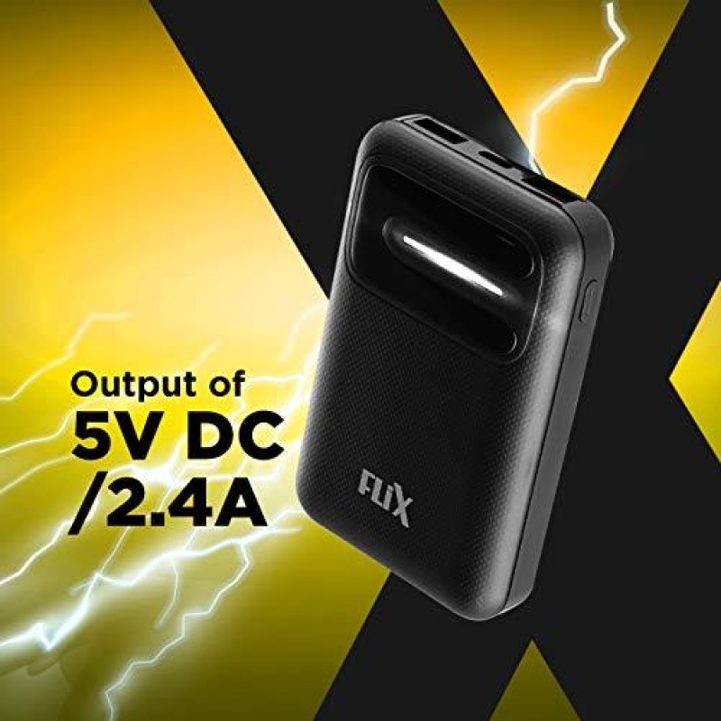 FLiX (Beetel) Marathon M1 Pocket 10,000 mAh Lithium Polymer Power Bank with 2 USB Output & LED Indicator, Type C Input & Micro USB Input Port, Made in India, Compact Design (Black)(XPB-102P) FLiX (Beetel) Marathon M1 Pocket 10,000 mAh Lithium Polymer Power Bank with 2 USB Output & LED Indicator, Type C Input & Micro USB Input Port, Made in India, Compact Design (Black)(XPB-102P)