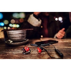 Sennheiser IE 100 PRO Wireless In-Ear Monitoring Earphones | Red | 10hr Battery Life | Detachable Cable | Ideal for Live Performances, Studio Monitoring, DJ Sets & Daily Listening