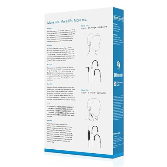 Sennheiser IE 100 PRO Wireless In-Ear Monitoring Earphones | Red | 10hr Battery Life | Detachable Cable | Ideal for Live Performances, Studio Monitoring, DJ Sets & Daily Listening