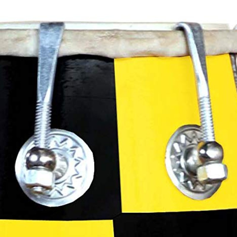 GT manufacture Handmade Wooden 14'' Baby Dholak Nut & Bold Dholak with Cover & Beautyfull chack desine01 (Yellow) GT manufacture Handmade Wooden 14'' Baby Dholak Nut & Bold Dholak with Cover & Beautyfull chack desine01 (Yellow)