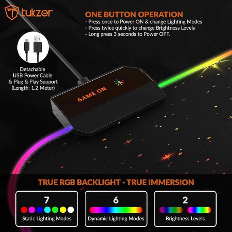 Tukzer RGB RETRO Extended Gaming Mouse Pad, High-Speed Mouse Tracking & Control| with LED Glowing Backlight 13 Lighting Modes| Desk Mat for Computer Laptop Keyboard (795mm x 298mm x 3.45mm, Astronaut) Tukzer RGB RETRO Extended Gaming Mouse Pad, High-Speed Mouse Tracking & Control| with LED Glowing Backlight 13 Lighting Modes| Desk Mat for Computer Laptop Keyboard (795mm x 298mm x 3.45mm, Astronaut)