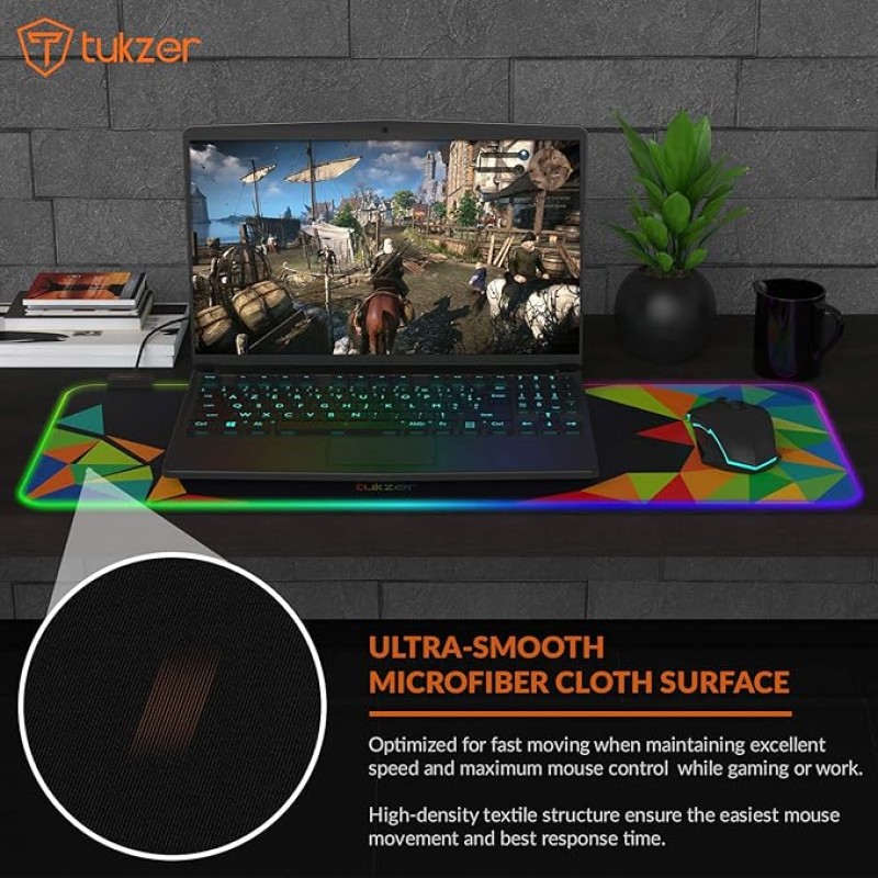 Tukzer RGB RETRO Extended Gaming Mouse Pad, High-Speed Mouse Tracking & Control| with LED Glowing Backlight 13 Lighting Modes| Desk Mat for Computer Laptop Keyboard (795mm x 298mm x 3.45mm, Astronaut) Tukzer RGB RETRO Extended Gaming Mouse Pad, High-Speed Mouse Tracking & Control| with LED Glowing Backlight 13 Lighting Modes| Desk Mat for Computer Laptop Keyboard (795mm x 298mm x 3.45mm, Astronaut)