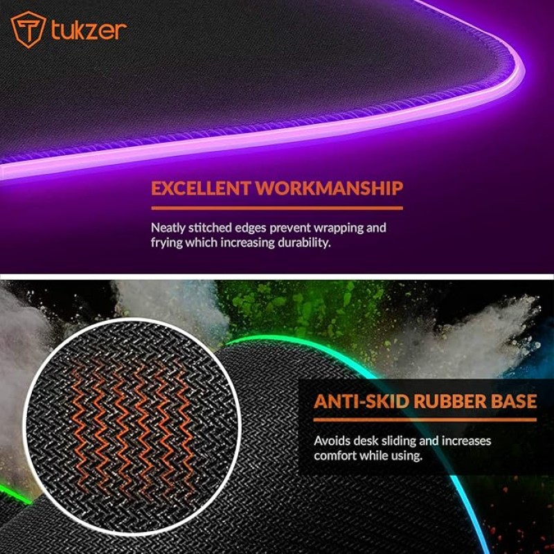Tukzer RGB RETRO Extended Gaming Mouse Pad, High-Speed Mouse Tracking & Control| with LED Glowing Backlight 13 Lighting Modes| Desk Mat for Computer Laptop Keyboard (795mm x 298mm x 3.45mm, Astronaut) Tukzer RGB RETRO Extended Gaming Mouse Pad, High-Speed Mouse Tracking & Control| with LED Glowing Backlight 13 Lighting Modes| Desk Mat for Computer Laptop Keyboard (795mm x 298mm x 3.45mm, Astronaut)