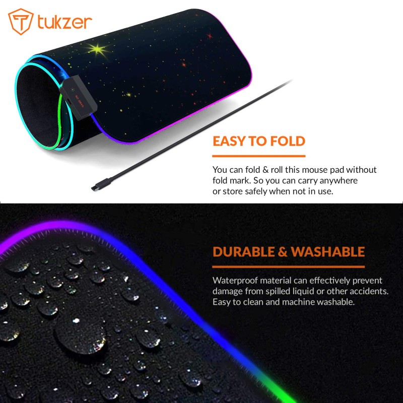 Tukzer RGB RETRO Extended Gaming Mouse Pad, High-Speed Mouse Tracking & Control| with LED Glowing Backlight 13 Lighting Modes| Desk Mat for Computer Laptop Keyboard (795mm x 298mm x 3.45mm, Astronaut) Tukzer RGB RETRO Extended Gaming Mouse Pad, High-Speed Mouse Tracking & Control| with LED Glowing Backlight 13 Lighting Modes| Desk Mat for Computer Laptop Keyboard (795mm x 298mm x 3.45mm, Astronaut)