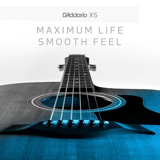 D'Addario XS Acoustic Guitar coated Strings Phosphor Bronze, Custom Light, 11-52 (XSAPB1152)