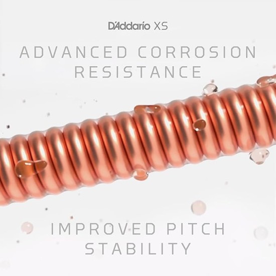 D'Addario Acoustic Guitar Strings, XS Phosphor Bronze Coated, XSAPB1253, Light Gauge 12-53, 6-String Set, Pack of 1 D'Addario Acoustic Guitar Strings, XS Phosphor Bronze Coated, XSAPB1253, Light Gauge 12-53, 6-String Set, Pack of 1