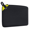 AirCase Premium Laptop/MacBook Sleeve Pouch with top Handle fits Upto 15.6, Padded, Light Weight, wrinklefree Neoprene case Cover Bag,for Men and Women, Water Resistant (Black)