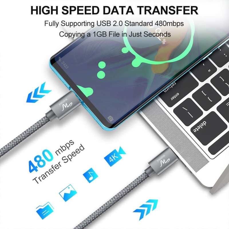 Wayona Type C To Type C 65W/3.25A Nylon Braided Fast Charging Cable Compatible For Laptop, Macbook, Samsung Galaxy M33 M53 M51 S20 Ultra, A71, A53, A51, Ipad Pro 2018 (1M, Grey) Wayona Type C To Type C 65W/3.25A Nylon Braided Fast Charging Cable Compatible For Laptop, Macbook, Samsung Galaxy M33 M53 M51 S20 Ultra, A71, A53, A51, Ipad Pro 2018 (1M, Grey)