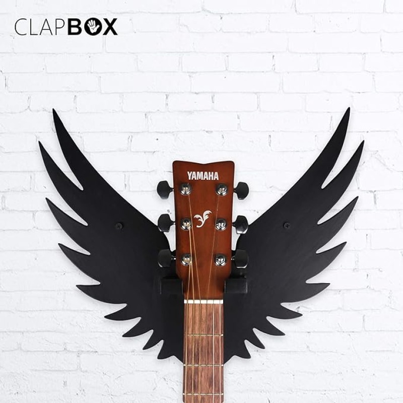 Clapbox Guitar Wall Hanger/Stand - Eagle Wings Design, suitable For Acoustic, Electric Guitars and Ukulele, black (CB-001) Clapbox Guitar Wall Hanger/Stand - Eagle Wings Design, suitable For Acoustic, Electric Guitars and Ukulele, black (CB-001)