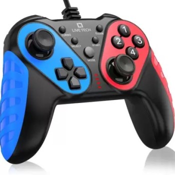 Live Tech Spy Gamepad Controller Joysticks for PC (Windows 7/8/8.1/10) / PS3 / Andriod/Steam Gaming Wired Gamepad with Dual Vibration and 2 Cable Converters Included (Type-C & Micro USB)