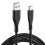 (Refurbished) boAt Type C A325/A320 Tangle-Free, Sturdy Type C Cable, Usb Cablewith 3A Rapid Charging and 480 Mbps Data Transmission Speed, Compatible With Smartphones and Tablets 1.5Meter (Black)
