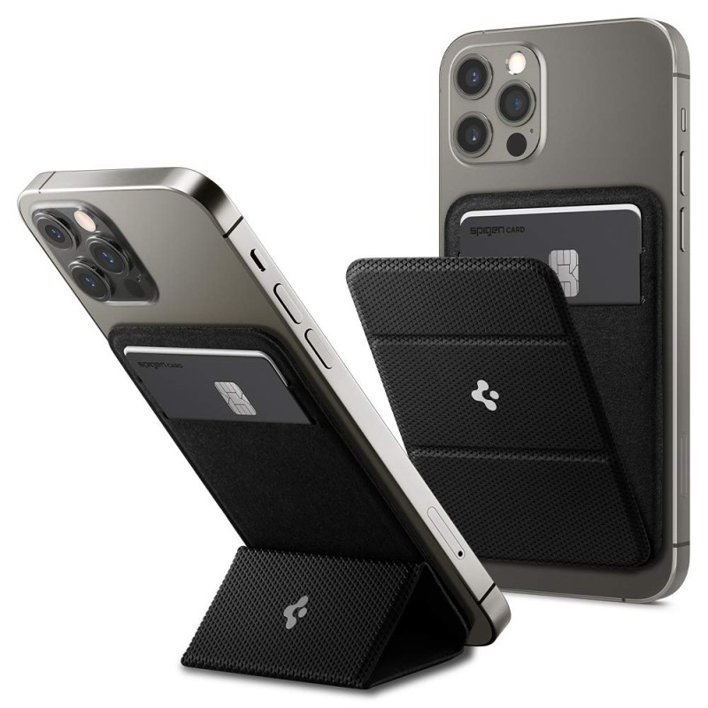 Spigen Smart Fold Mag Fit Magnetic Wallet Phone Card Holder Compatible with iPhone 14, iPhone 13, iPhone 12 Models - Black Spigen Smart Fold Mag Fit Magnetic Wallet Phone Card Holder Compatible with iPhone 14, iPhone 13, iPhone 12 Models - Black
