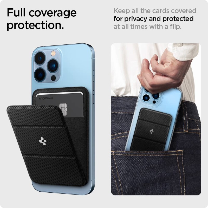 Spigen Smart Fold Mag Fit Magnetic Wallet Phone Card Holder Compatible with iPhone 14, iPhone 13, iPhone 12 Models - Black Spigen Smart Fold Mag Fit Magnetic Wallet Phone Card Holder Compatible with iPhone 14, iPhone 13, iPhone 12 Models - Black