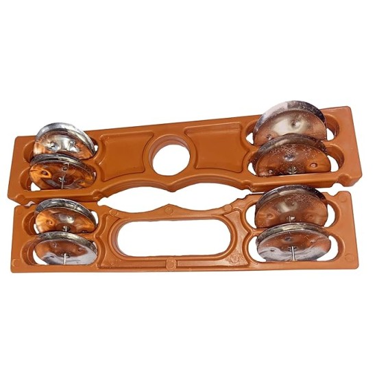 GT manufacture Professinal Mango wood Nut & Bold fitting Dholak with Manjira&Khartal Free(Brown)