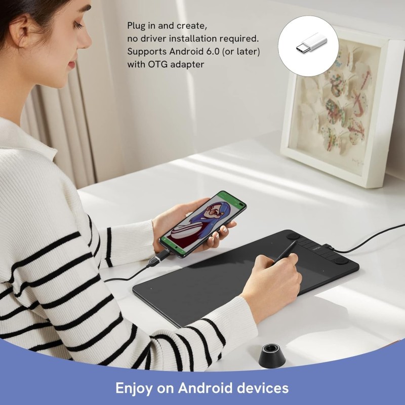 VEIKK VK1060PRO Drawing Tablet,10x6 inch/25.4 x15.24cm Graphic Pen Tablet, 2 Quick Dials,6 Express Keys, Battery-Free Stylus with Tilt Function, Compatible with Win Mac Linux Android OS (8192 Levels) VEIKK VK1060PRO Drawing Tablet,10x6 inch/25.4 x15.24cm Graphic Pen Tablet, 2 Quick Dials,6 Express Keys, Battery-Free Stylus with Tilt Function, Compatible with Win Mac Linux Android OS (8192 Levels)