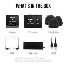 Rode Wireless Go II Dual Channel Wireless Microphone System, Black (Model Number: WIGOII)
