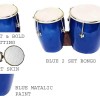 GT Manufacture professional Handmade wooden Beautyfull Bongo01 (Blue)