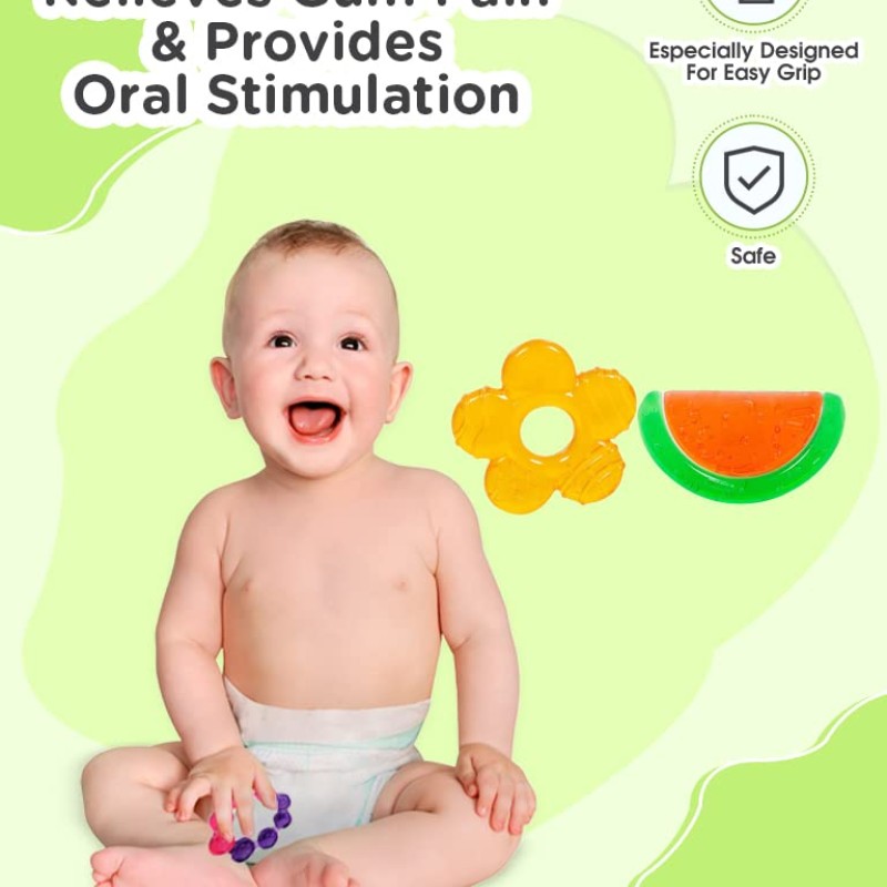 Mee Mee Multi-Textured Water Filled Teether (Pack of 2) Mee Mee Multi-Textured Water Filled Teether (Pack of 2)