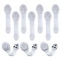 LuvLap Baby Safety Furniture Locks, Pack of 10, Adjustable and Flexible with 3M Adhesive, Safety Locks for Kids, Child Safety Locks for Drawers, Cabinets, Fridge, Cupboard (White)