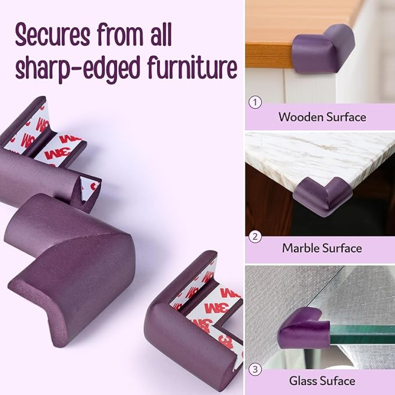 Luvlap Furniture Corner Guard for Baby Safety, 10 Pcs, Pre-Taped 3M Adhesive, Edge Protectors with Childproof Foam Cushions, Baby Proofing, Non Toxic, BPA Free, Brown Luvlap Furniture Corner Guard for Baby Safety, 10 Pcs, Pre-Taped 3M Adhesive, Edge Protectors with Childproof Foam Cushions, Baby Proofing, Non Toxic, BPA Free, Brown
