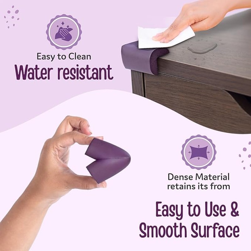 Luvlap Furniture Corner Guard for Baby Safety, 10 Pcs, Pre-Taped 3M Adhesive, Edge Protectors with Childproof Foam Cushions, Baby Proofing, Non Toxic, BPA Free, Brown Luvlap Furniture Corner Guard for Baby Safety, 10 Pcs, Pre-Taped 3M Adhesive, Edge Protectors with Childproof Foam Cushions, Baby Proofing, Non Toxic, BPA Free, Brown