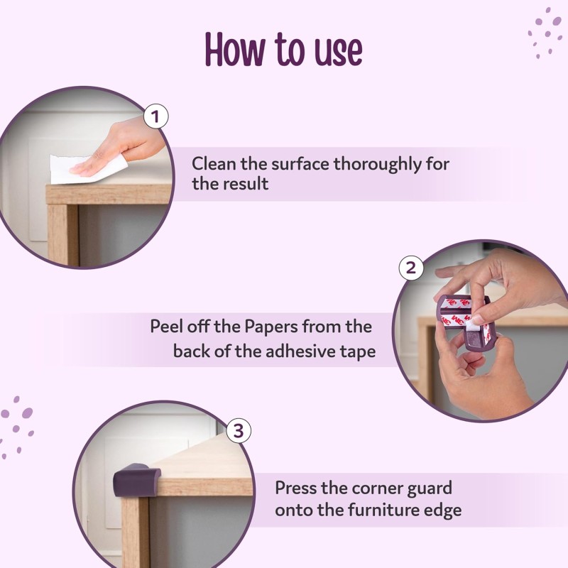 Luvlap Furniture Corner Guard for Baby Safety, 10 Pcs, Pre-Taped 3M Adhesive, Edge Protectors with Childproof Foam Cushions, Baby Proofing, Non Toxic, BPA Free, Brown Luvlap Furniture Corner Guard for Baby Safety, 10 Pcs, Pre-Taped 3M Adhesive, Edge Protectors with Childproof Foam Cushions, Baby Proofing, Non Toxic, BPA Free, Brown