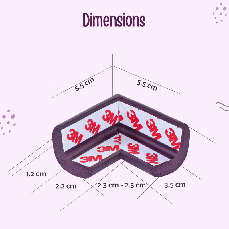 Luvlap Furniture Corner Guard for Baby Safety, 10 Pcs, Pre-Taped 3M Adhesive, Edge Protectors with Childproof Foam Cushions, Baby Proofing, Non Toxic, BPA Free, Brown Luvlap Furniture Corner Guard for Baby Safety, 10 Pcs, Pre-Taped 3M Adhesive, Edge Protectors with Childproof Foam Cushions, Baby Proofing, Non Toxic, BPA Free, Brown