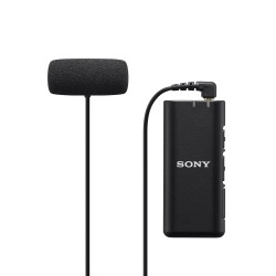 Sony Stereo Lavalier Auxiliary Microphone ECM-LV1 (Compact, Flexible, Vlogging, Content Creation, Audio) - Black