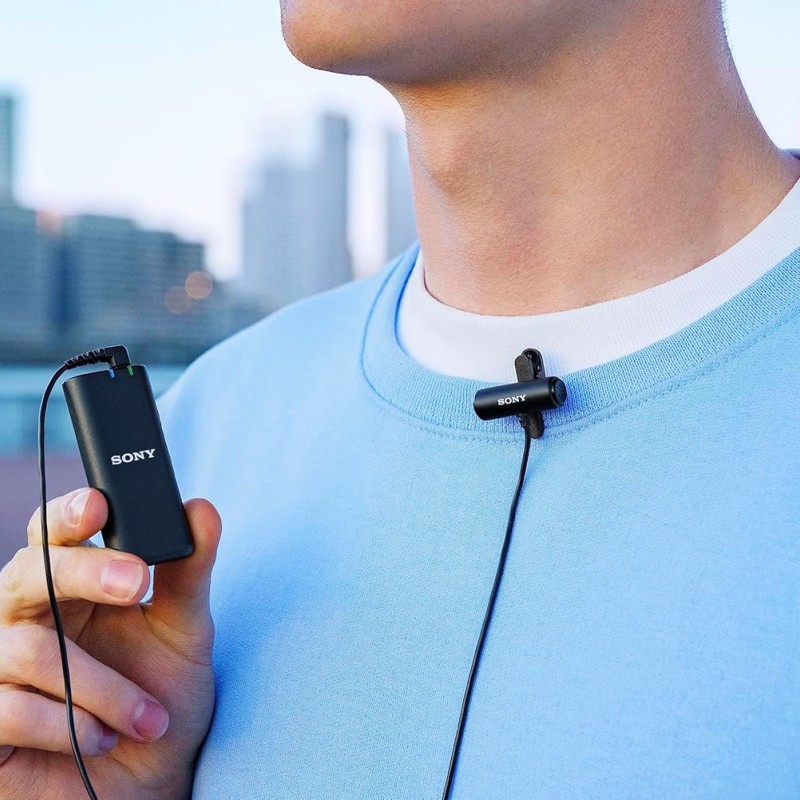 Sony Stereo Lavalier Auxiliary Microphone ECM-LV1 (Compact, Flexible, Vlogging, Content Creation, Audio) - Black Sony Stereo Lavalier Auxiliary Microphone ECM-LV1 (Compact, Flexible, Vlogging, Content Creation, Audio) - Black