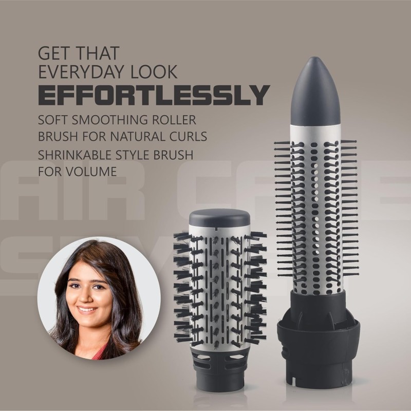 Havells 1000 Watts Air Care Volumizer Hair Dryer | Pre-Styling Half Brush, Stylish Curlers, Smoothening Roller Brush | Suitable For All Hair Types | Black | Hc4085 Havells 1000 Watts Air Care Volumizer Hair Dryer | Pre-Styling Half Brush, Stylish Curlers, Smoothening Roller Brush | Suitable For All Hair Types | Black | Hc4085