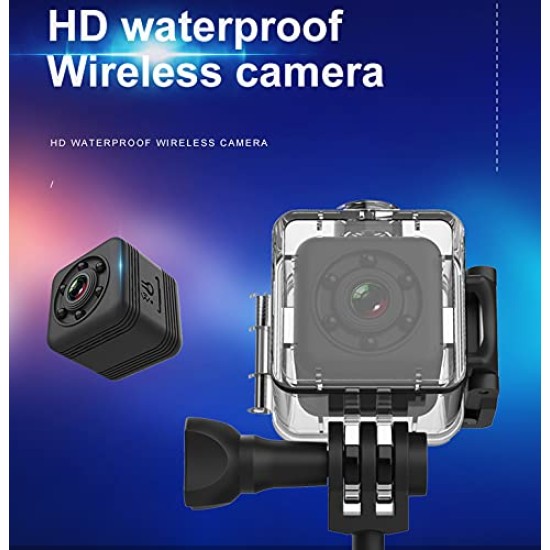 Sprugal Mini WiFi Spy Camera - Sport Action Camera Waterproof,1080P HD AP WiFi Cam-Cop with Night Vision,Smart Phone APP Support,Built-in Battery,Outdoor,Shooting DV || Supports 32GB SD Card [ SD Card Not Included }