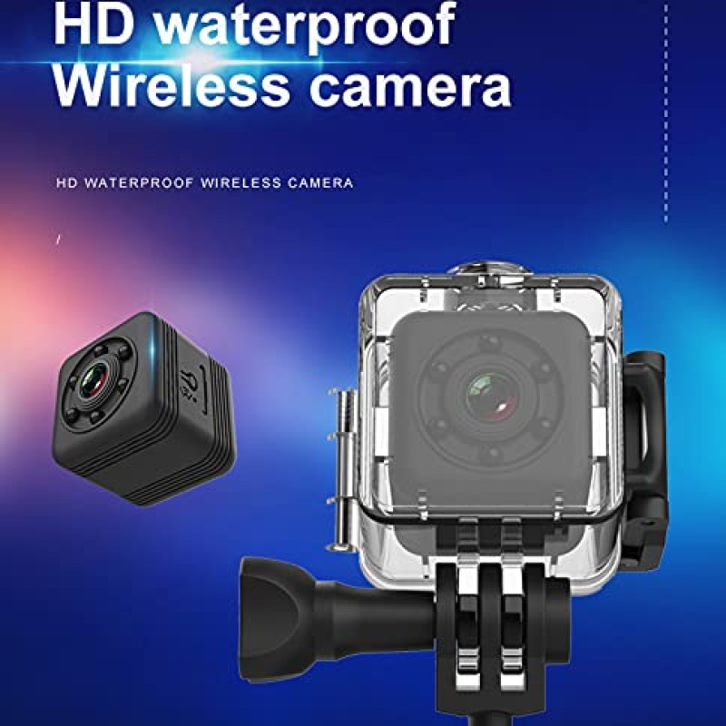 Sprugal Mini WiFi Spy Camera - Sport Action Camera Waterproof,1080P HD AP WiFi Cam-Cop with Night Vision,Smart Phone APP Support,Built-in Battery,Outdoor,Shooting DV || Supports 32GB SD Card [ SD Card Not Included }