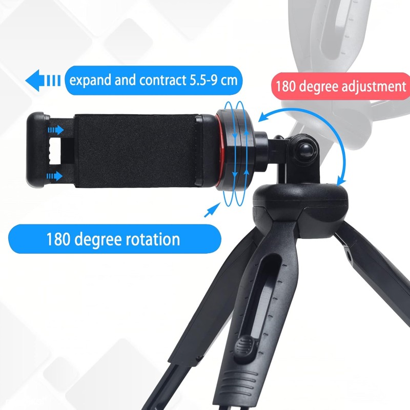 HUMBLE Portable & Extendable Mini Tripod with Mobile Holder for Digital Camera, DSLR, iPhone & Android Smartphones - Black HUMBLE Portable & Extendable Mini Tripod with Mobile Holder for Digital Camera, DSLR, iPhone & Android Smartphones - Black