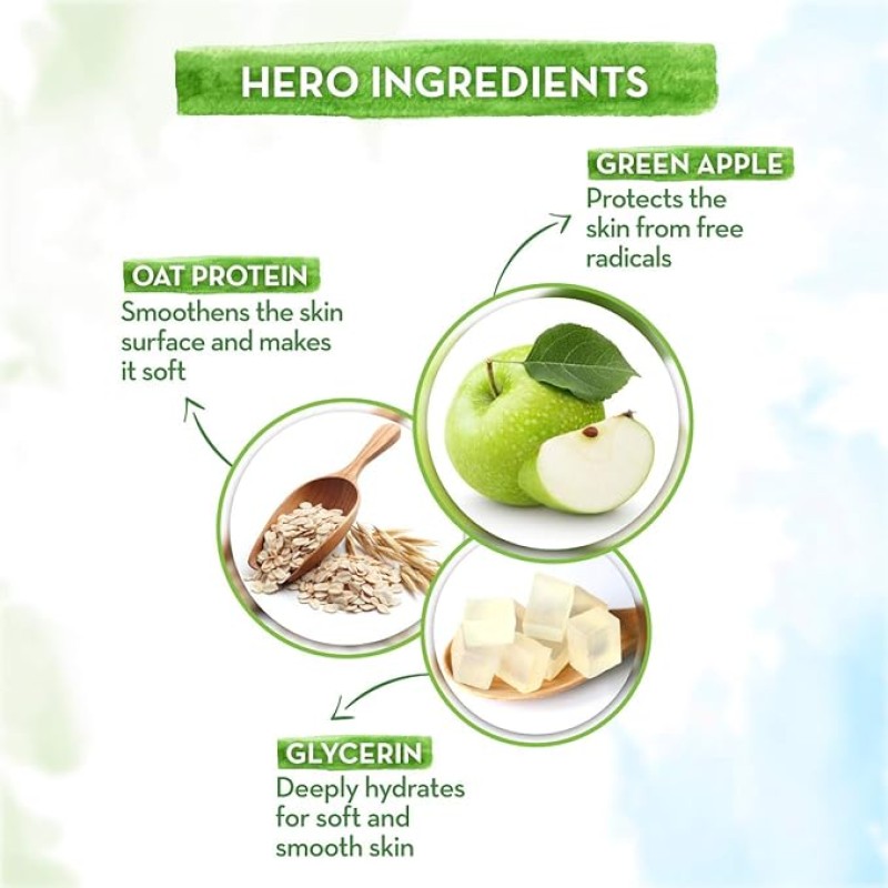 Mamaearth Agent Apple Body Wash For Kids - 300 ml | Infused with Apple Extract and Oat Protein | Gently Cleanses Skin, Dermatologically Tested, SLS/SLES and Paraben Free