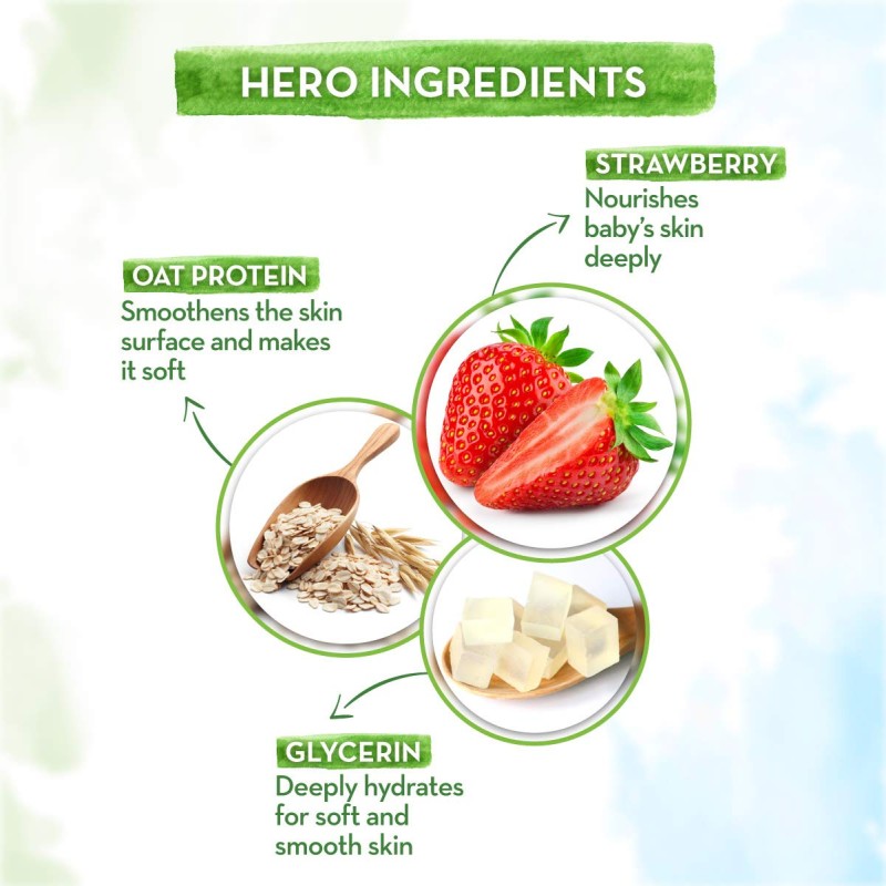 Mamaearth Super Strawberry Body Wash For Kids - 300 ml | Infused with Strawberry and Oat Protein | Gently Cleanses Skin, Dermatologically Tested, SLS/SLES and Paraben Free Mamaearth Super Strawberry Body Wash For Kids - 300 ml | Infused with Strawberry and Oat Protein | Gently Cleanses Skin, Dermatologically Tested, SLS/SLES and Paraben Free