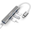 Verilux? USB C Hub Multiport Adapter with 4 USB Ports High Speed 3.0 USB Hub for Laptop USB Type C Hub for Macbook Pro Air C-Type Smartphones USB Extender with Multi USB Port for Laptop Type-C Devices