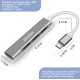 Verilux� USB C Hub Multiport Adapter with 4 USB Ports High Speed 3.0 USB Hub for Laptop USB Type C Hub for Macbook Pro Air C-Type Smartphones USB Extender with Multi USB Port for Laptop Type-C Devices