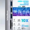 Verilux� USB C Hub Multiport Adapter- 6 in 1 Portable Aluminum Type C Hub with 4K HDMI Output, USB 2.0/3.0 Ports, SD/Micro SD Card Reader Compatible for MacBook Pro 2016-2020, MacBook Air 2018-2020, Type-C Devices
