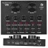 Powerpak V8 Portable Audio Mixer Interface, Bluetooth Sound Card for Live Streaming, Recording, Podcast,Voice Change/Karaoke/Gaming/Singing with Sound Effects, 3.5mm Mic Jack for Guitar