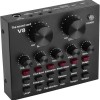 Powerpak V8 Portable Audio Mixer Interface, Bluetooth Sound Card for Live Streaming, Recording, Podcast,Voice Change/Karaoke/Gaming/Singing with Sound Effects, 3.5mm Mic Jack for Guitar Powerpak V8 Portable Audio Mixer Interface, Bluetooth Sound Card for Live Streaming, Recording, Podcast,Voice Change/Karaoke/Gaming/Singing with Sound Effects, 3.5mm Mic Jack for Guitar