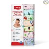 LuvLap Hosiery Cotton Cloth Premium Baby Washcloth for New Born, Washable (22 cm x 22 cm), Reusable, Absorbent, Extra Soft Face Towels/Washcloth for Babies, Starfish Print, Pack of 7 Pcs, Multicolour