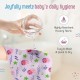 LuvLap Hosiery Cotton Cloth Premium Baby Washcloth for New Born, Washable (22 cm x 22 cm), Reusable, Absorbent, Extra Soft Face Towels/Washcloth for Babies, Starfish Print, Pack of 7 Pcs, Multicolour