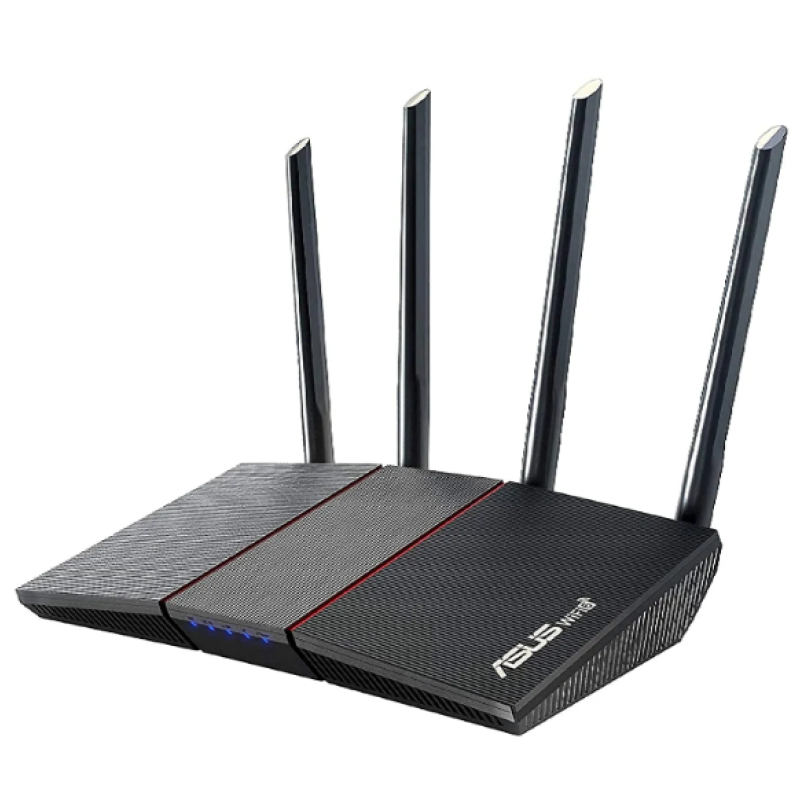 Asus RT-AX55 AX1800 Dual Band WiFi 6 (Black) Router Supporting MU-MIMO and OFDMA Technology, with AiProtection Powered by Trend Micro�, Compatible with ASUS AiMesh WiFi System, and Parental Controls. Asus RT-AX55 AX1800 Dual Band WiFi 6 (Black) Router Supporting MU-MIMO and OFDMA Technology, with AiProtection Powered by Trend Micro�, Compatible with ASUS AiMesh WiFi System, and Parental Controls.