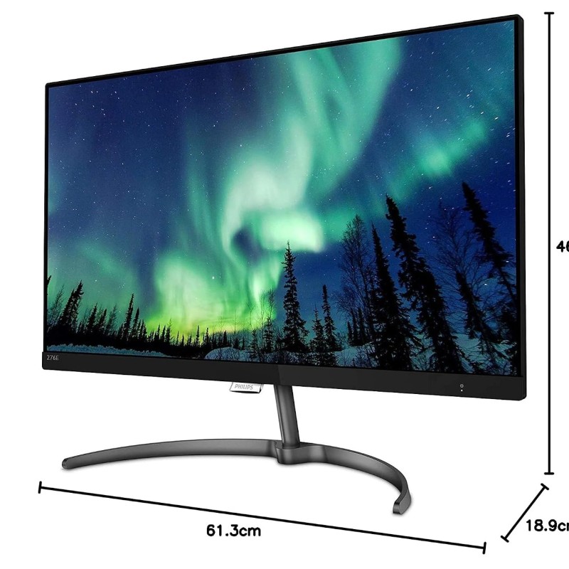 (Refurbished) PHILIPS 276E8VJSB/94 E Line 27 Inch (68.6 cm) 4K UHD Monitor | Ultra Clear IPS LED | Low Blue Mode | Eco-Friendly Design || Magnificent View with Seamless Appearance (Refurbished) PHILIPS 276E8VJSB/94 E Line 27 Inch (68.6 cm) 4K UHD Monitor | Ultra Clear IPS LED | Low Blue Mode | Eco-Friendly Design || Magnificent View with Seamless Appearance