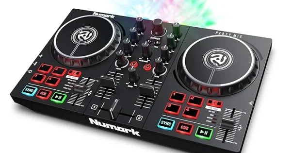 Numark Party Mix II DJ Controller with Built-In Light Show, Black