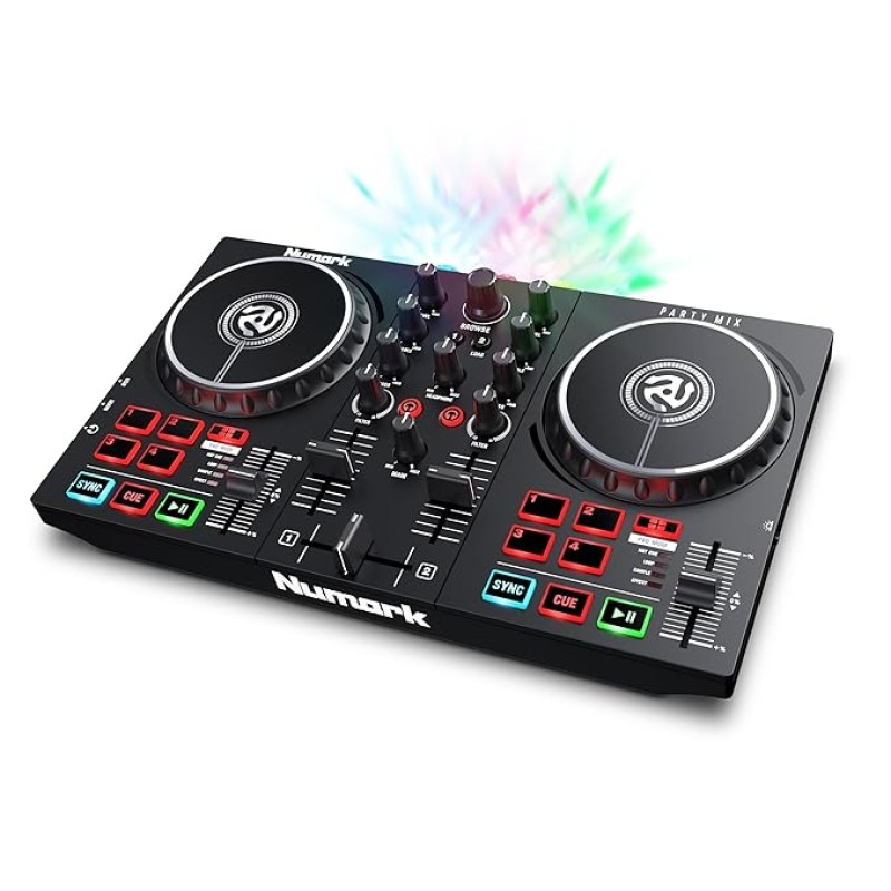 Numark Party Mix II DJ Controller with Built-In Light Show, Black Numark Party Mix II DJ Controller with Built-In Light Show, Black