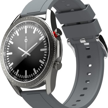 Zebronics ZEB-FIT4220CH Smart Fitness Watch with Call Function Built-in Speaker & Mic, SpO2, BP & Heart Rate Monitor, IP67 Water Resistant, 7 Sports Modes (Silver Rim + Gray Strap)