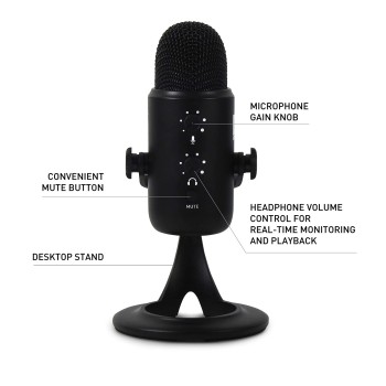 JBL Commercial CSUM10 Compact USB Microphone for Recording, Streaming and Online Calls, Black, Medium JBL Commercial CSUM10 Compact USB Microphone for Recording, Streaming and Online Calls, Black, Medium