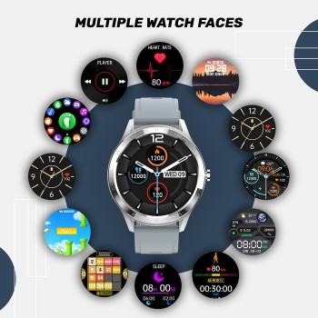 Fire-Boltt 360 SpO2 Full Touch Large Round Display with in-Built Games, 8 Days Battery Life, IP67 Water Resistant with Blood Oxygen and Heart Rate Monitoring (Grey)