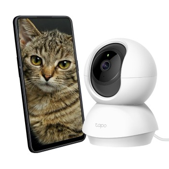 Tapo TP-Link C210 360� 3MP Full HD 2304 X 1296P Video Pan/Tilt Smart Wi-Fi Security Camera | Alexa Enabled | 2-Way Audio| Night Vision| Motion Detection | Indoor CCTV White